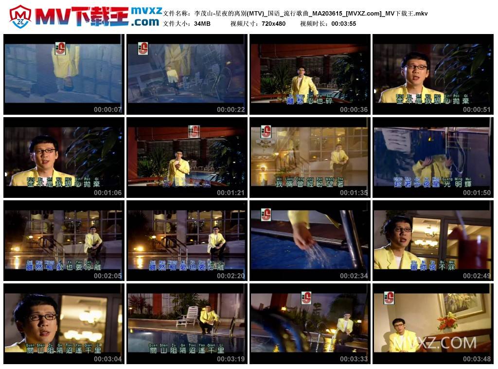 李茂山-星夜的离别(MTV)_国语_流行歌曲_MA203615